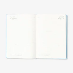 Agenda giornaliera A5 blu 2027 - In inglese