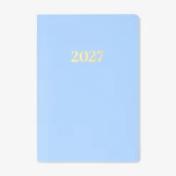Agenda giornaliera A5 blu 2027 - In inglese