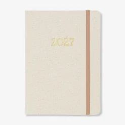 Agenda giornaliera B6 con copertina in tessuto 2027 - In inglese