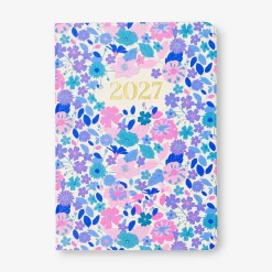 Agenda settimanale floreale B6 2027 - In inglese