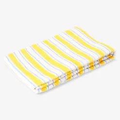 Asciugamano giallo a righe - 70x120 cm