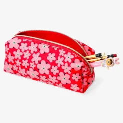 Astuccio rosso con fiori
