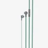 Auricolari verdi con jack e microfono