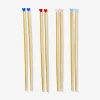 Bacchette in legno con topper a cuore - 4 pz