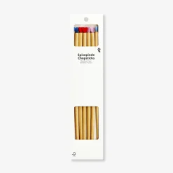 Bacchette in legno con topper a cuore - 4 pz