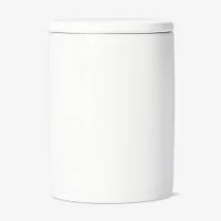 Barattolo organizzatore bianco per cotton fioc