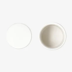 Barattolo organizzatore bianco per cotton fioc