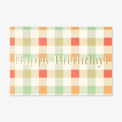 Biglietto di compleanno - Motivo a quadretti