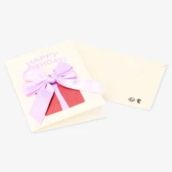 Biglietto di compleanno - Regalo con nastro