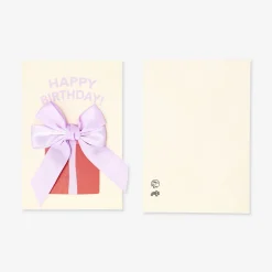 Biglietto di compleanno - Regalo con nastro