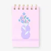 Blocco note con spirale e icona vaso