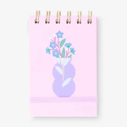 Blocco note con spirale e icona vaso
