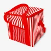 Borsa frigo a righe rosse e bianche