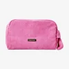 Borsa per cosmetici in velluto rosa - 23 cm