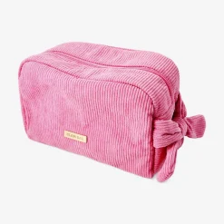 Borsa per cosmetici in velluto rosa - 23 cm