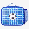 Borsa porta pranzo blu con motivo calcio - 19x25 cm