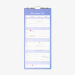 Calendario mensile blu da parete 2027