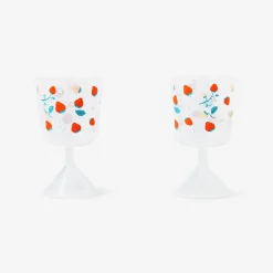 Calici da vino con stampa di fragole - 2 pz