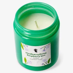 Candela a forma di barattolo di marmellata - profumo marmellata di lamponi