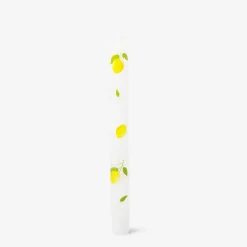 Candela da tavola LED con stampa limoni - 24 cm