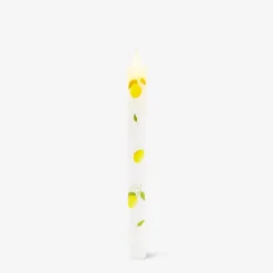 Candela da tavola LED con stampa limoni - 24 cm