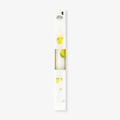 Candela da tavola LED con stampa limoni - 24 cm