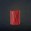 Candela LED a colonna con motivo geometrico - 10 cm