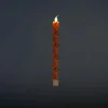 Candela lunga LED con stampa floreale - 24 cm