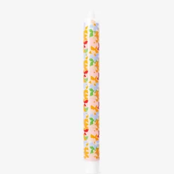 Candela lunga LED con stampa floreale - 24 cm