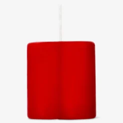 Candela pilastro a forma di cuore rosso - 6 cm