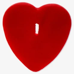 Candela pilastro a forma di cuore rosso - 6 cm
