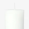 Candela rustica bianca a colonna - 12 cm