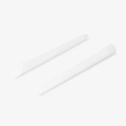 Candele da tavola bianche intrecciate - 4 pz