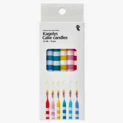 Candele per torta a strisce. 12 pz