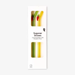Cannucce in vetro con decorazioni al peperoncino - 2 pz