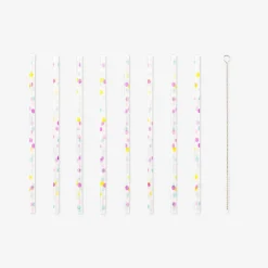 Cannucce riutilizzabili per coriandoli - 8 pz