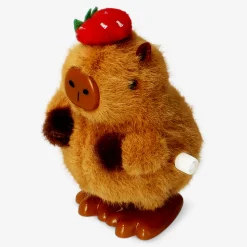 Capibara a vento con cappello a fragola