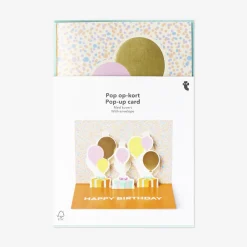 Carta di compleanno con palloncini pop up