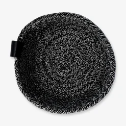 Cestino in corda nero - 15 cm