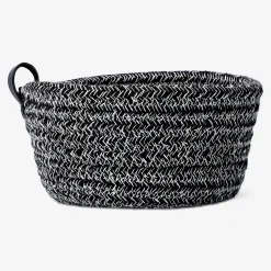Cestino in corda nero - 15 cm