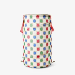 Cesto per bucato con pois colorati - 35x48 cm
