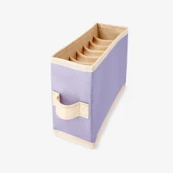 Cesto portaoggetti viola con 8 scomparti - 13x30 cm