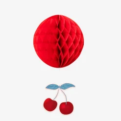 Ciliegie di carta a nido d'ape - 3 pz