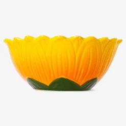 Ciotola con girasoli in rilievo - 18 cm