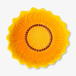 Ciotola con girasoli in rilievo - 18 cm