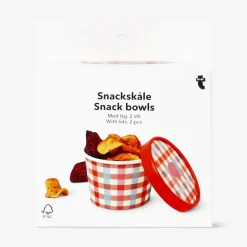 Ciotoline di carta per snack con coperchio - 2 pz