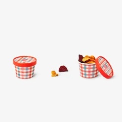 Ciotoline di carta per snack con coperchio - 2 pz
