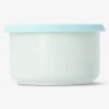 Contenitore per alimenti in ceramica verde con coperchio in silicone - 11 cm