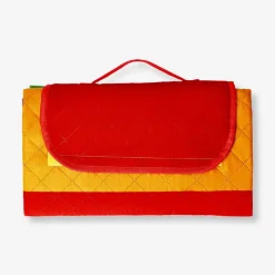 Coperta da picnic arcobaleno trapuntata con tracolla - 170x130 cm