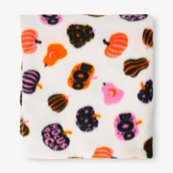 Coperta in pile con motivo di Halloween - 180x130 cm